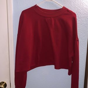 Red cropped sweater